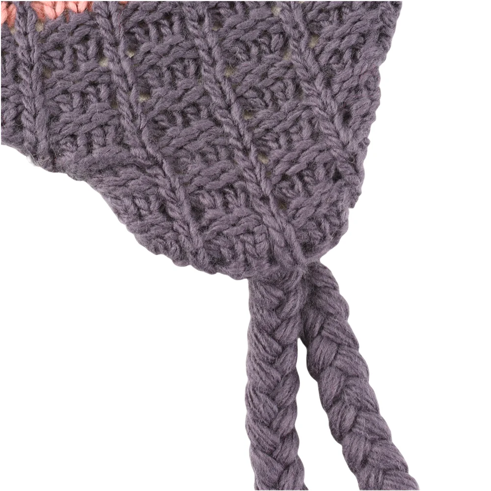 Connectyle Infant Baby Boys Girls Fashion Winter Skull Hat Soft Knitted Earflap Windproof Kids Outdoor Daily Casual Warm Pom Cap
