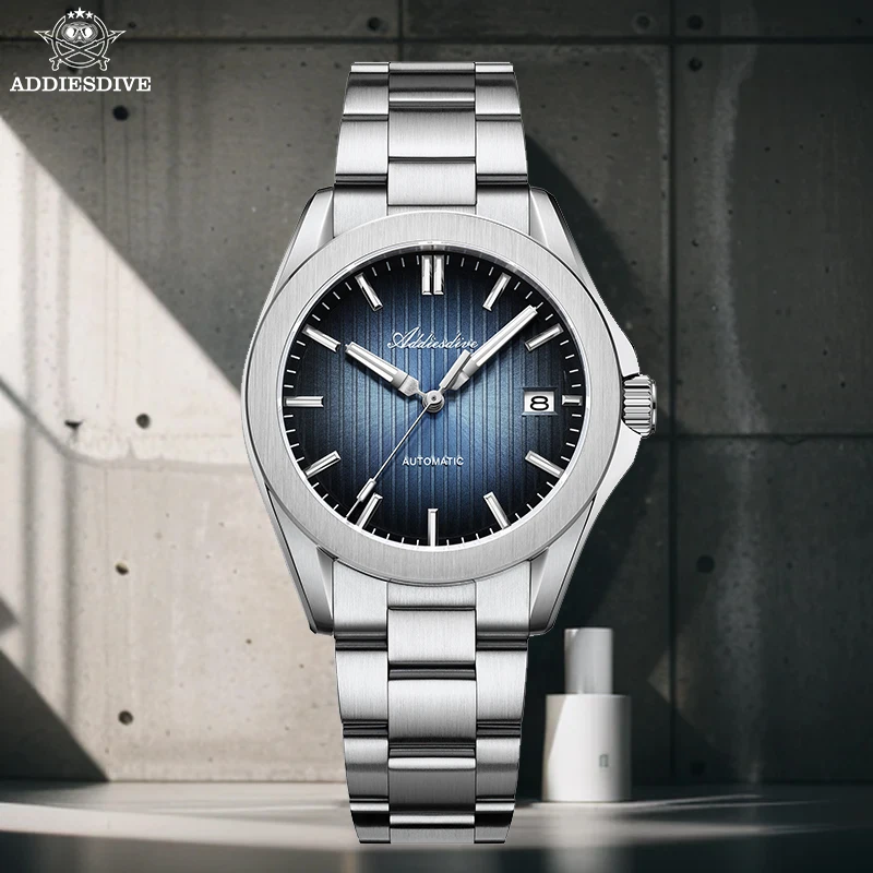 

ADDIESDIVE Новые мужские автоматические часы с сапфировым стеклом, зеленый/синий/черный, с градиентным циферблатом, механические часы для дайвинга, роскошные AD2080 reloj hombre