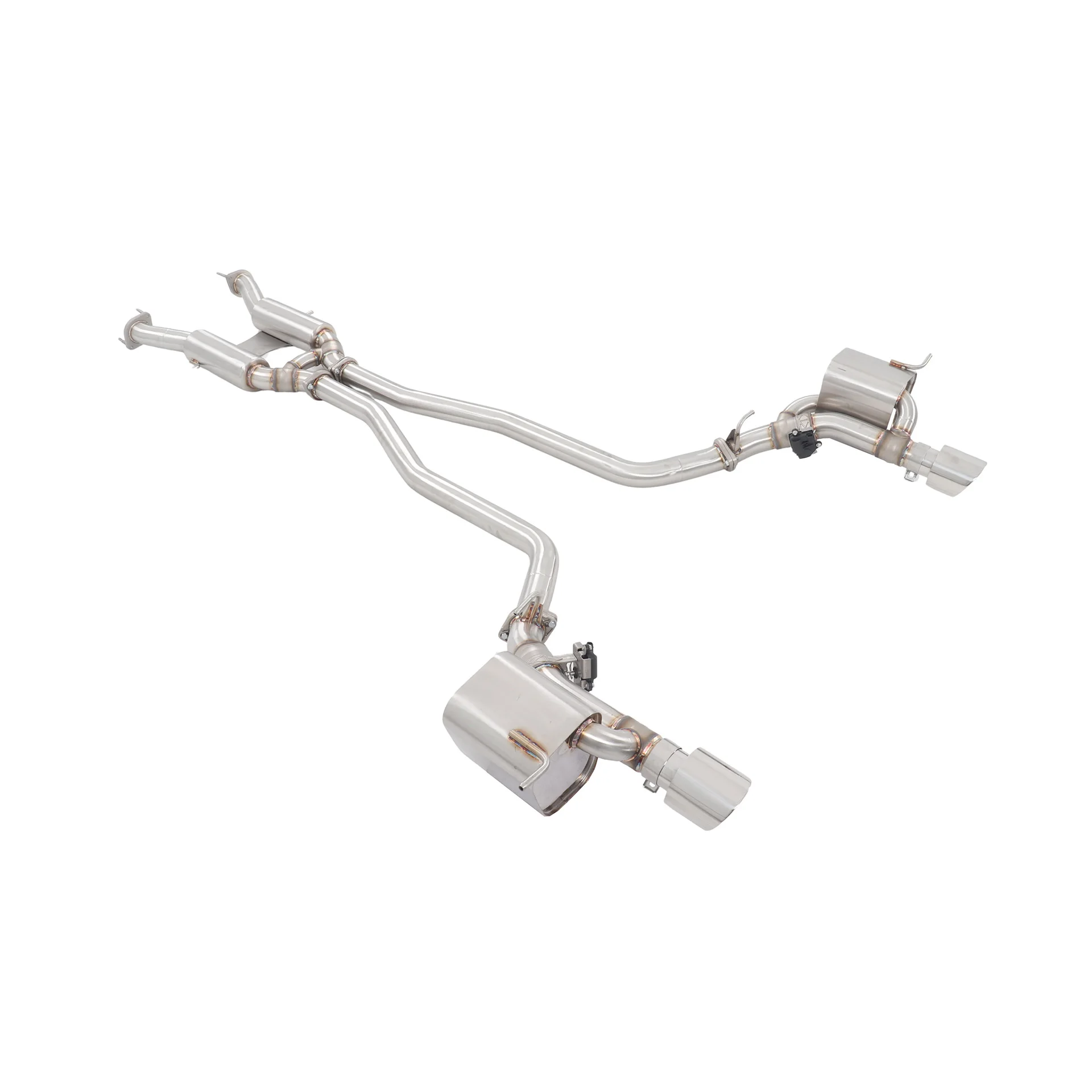 

YT Mid-rear Section Dual-side Single-exit Exhaust Pipe for JEEP Grand Cherokee 3.6L - with Valve, Mirror Polished