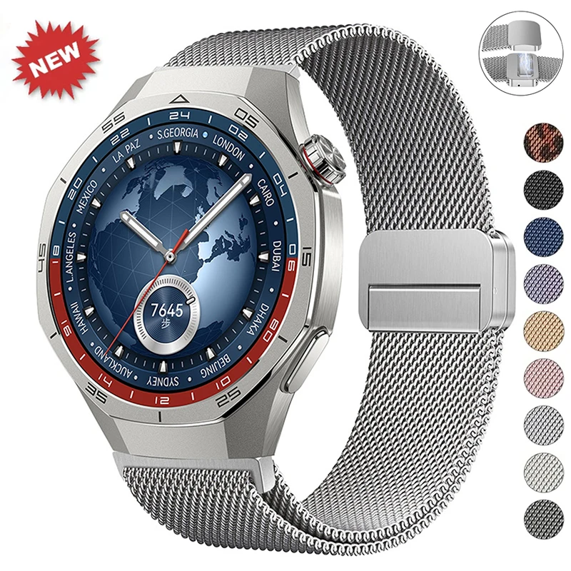 20/22mm Edelstahl-Milanese-Armband für Huawei Watch GT 5/6Pro 46mm Magnetisches Metallband für Huawei GT6 GT5 GT4 Watch5 46mm