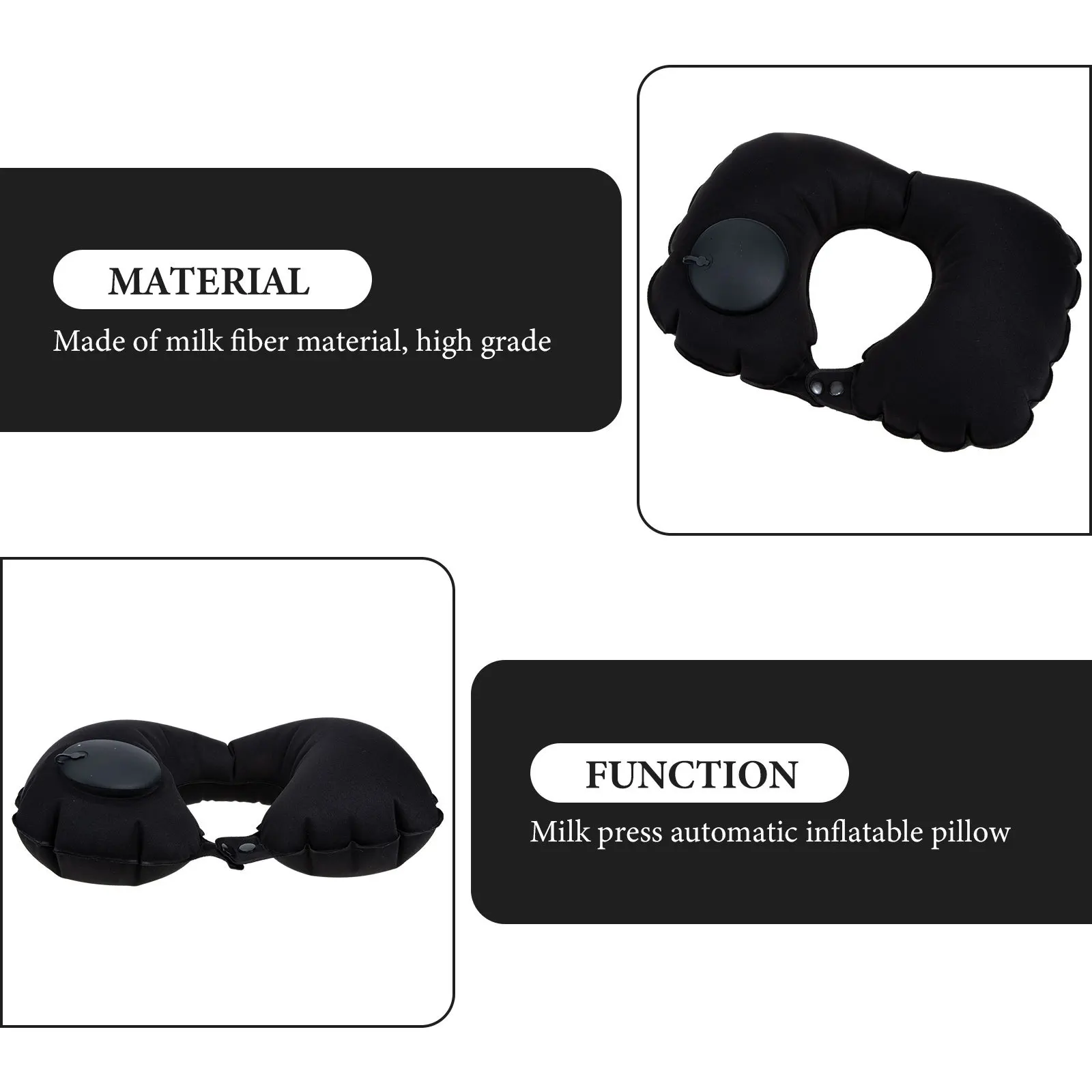 

【】Inflatable Neck Pillow Cushion Travel Airplane Office Portable Cervical Pillow Comfortable
