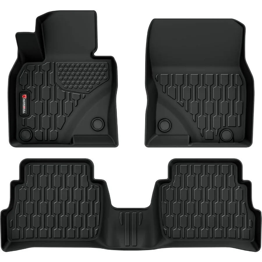 

All Weather TPE Floor Liners Compatible with Mazda CX5 20172025 Custom Fit Car Floor Mats for 1st and 2nd Row Durable Black Int