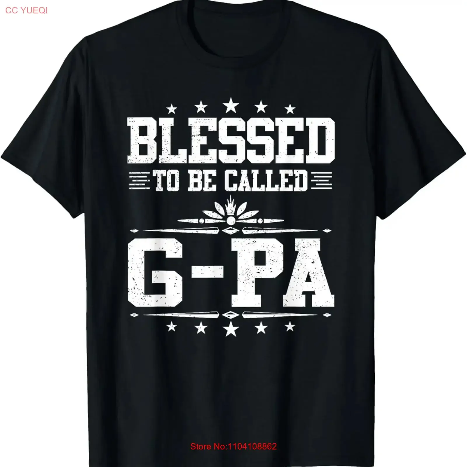 Blessed To Be Called G pa T Shirt Funny Grandpa Fathers Day for Dad vintage Washed Stretched homme Slightly fashion Casual