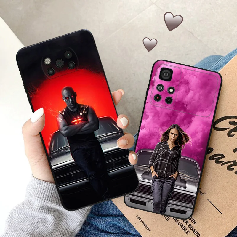 Soft Cases for Xiaomi Mi Poco X4 Pro F3 F4 GT F5 X3 X5 5G M4 M3 M5S C51 C50 C40 M5 Fast Furious 9 Black Phone Case Cover