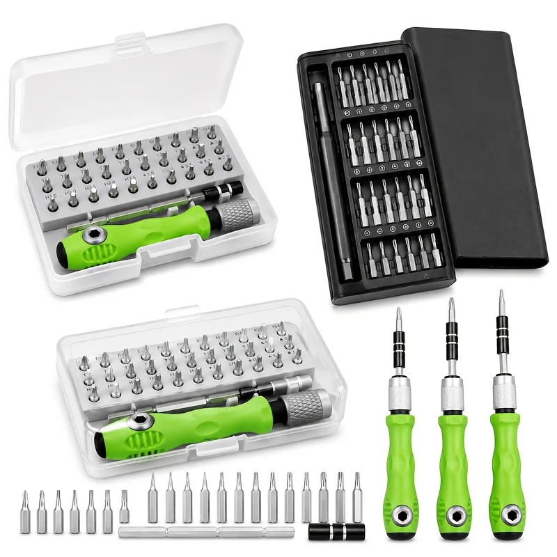 77-Piece mini precision screwdriver set, including magnetic batch and non-slip handle - plum blossom/cross/word/hexagonal batch