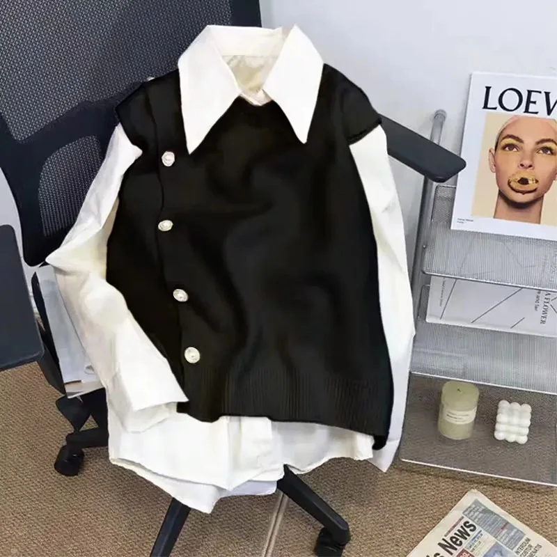 2025-printemps-automne-nouveau-tricote-gilet-chemise-deux-pieces-ensemble-femme-minceur-pull-design-sens-cote-boucle-couleur-unie-femmes-2