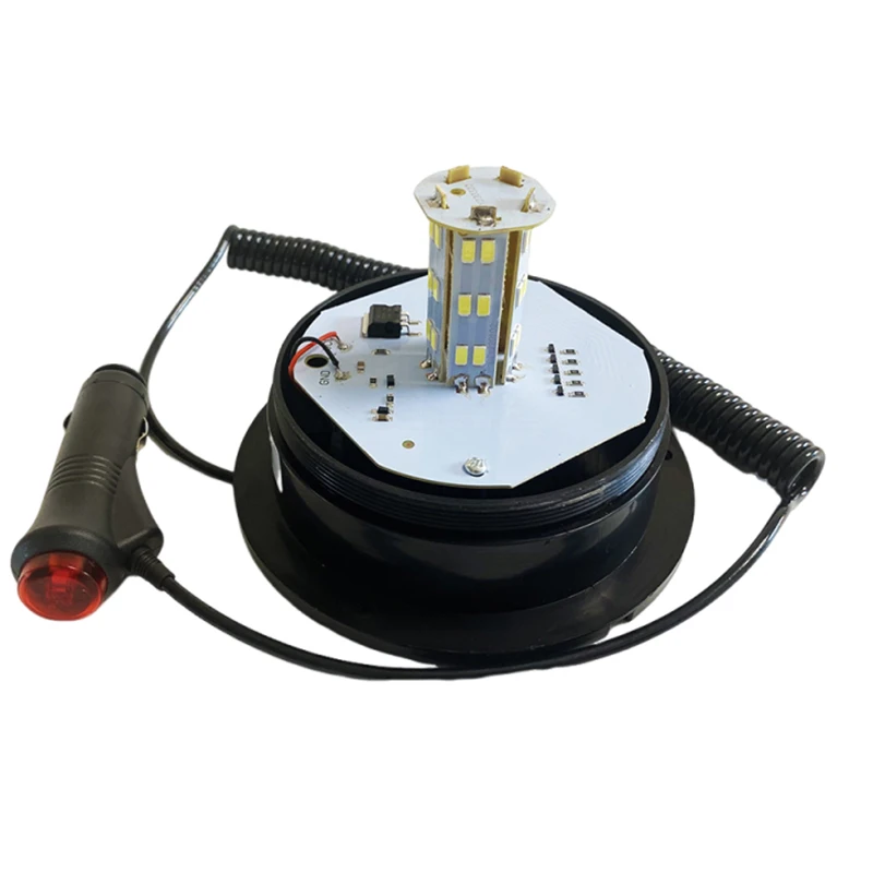 Car Truck Roof Flashing Warning Light 30 LED Magnetic 12V 24V Amber Rotary Beacon Forklift Strobe Emergency Lamp School Bus - Image 4