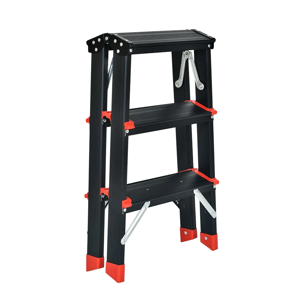 Tangga Lipat Aluminium EN131 Custom, Tangga Lipat Dua Tingkat, Tangga Teleskopik Aluminium