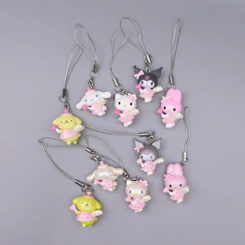 5 قطعة لدمى HelloKitty المفاتيح اللعب Kawaii أنيمي لعبة Diy بها بنفسك حقيبة الظهر قلادة هدايا عيد الميلاد للأطفال #4