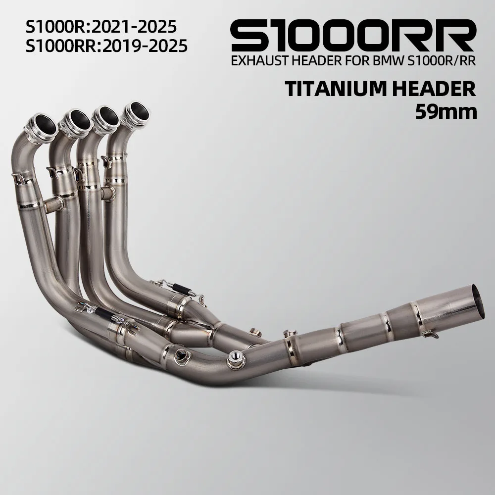 

Для BMW S1000RR 19-26, M1000RR 19-24, S1000R, M1000R 21-26, S1000, M1000: Выхлопной коллектор 59 мм, передняя труба, совместима с оригинальным глушителем