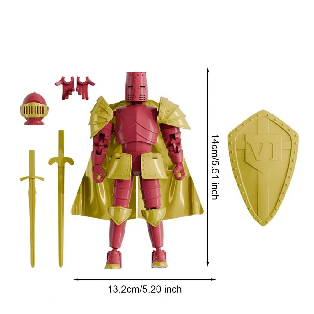 액세서리와 중세 기사 액션 피규어 움직일 수있는 관절 기사 모델 장난감 관절 로봇 더미 입상 홈 인테리어
