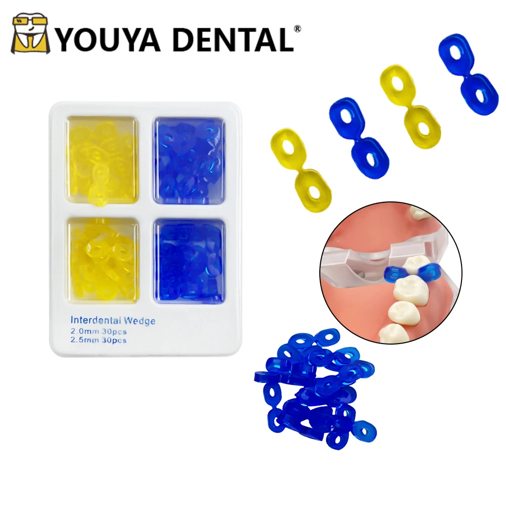 

60pcs/box Tooth Seperator Elastic Rubber Fixing Wedges Dental Wedge Matrix Matrices Interdental Wedge Dentist Accessories