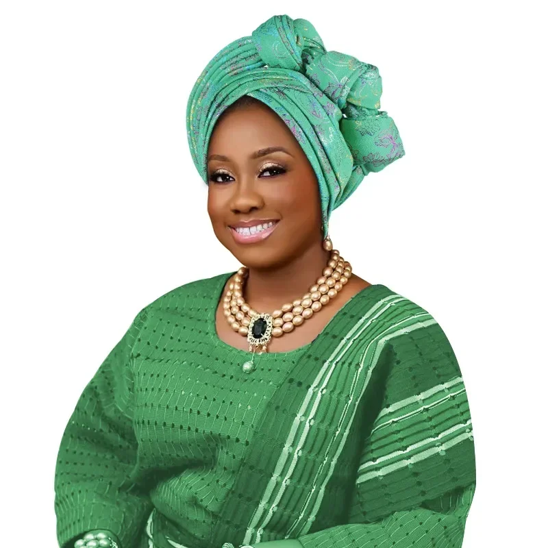 2025 African Women's Ready to wear Twist Turban Cap Nigeria Female Headtie Wedding Party Headgear Elegant Head Wraps Evening