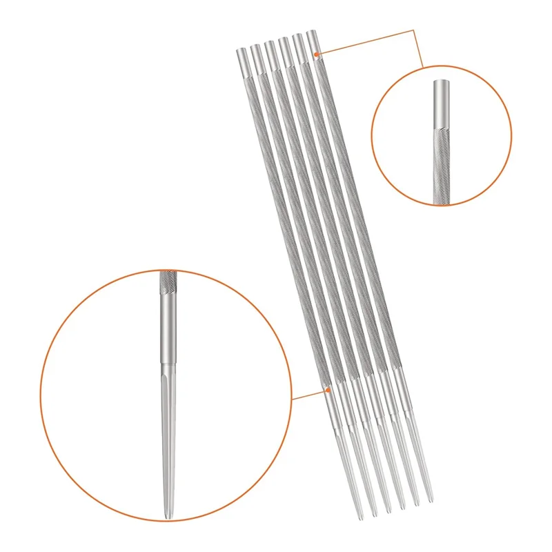 

A02F-7/32Inch Chainsaw File 6Pcs, Round Chain Sharpening File, Chain Saw Hand Files For Chainsaw With 3/8Inch Pitch Chains