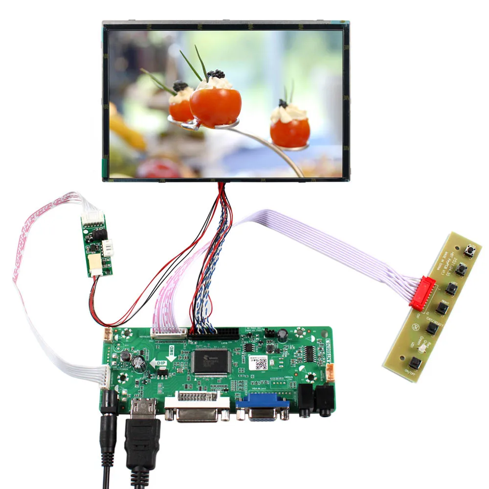 

HD DVI VGA LCD Controller Board With 7inch 1280x800 N070ICG-LD1 IPS LCD Screen