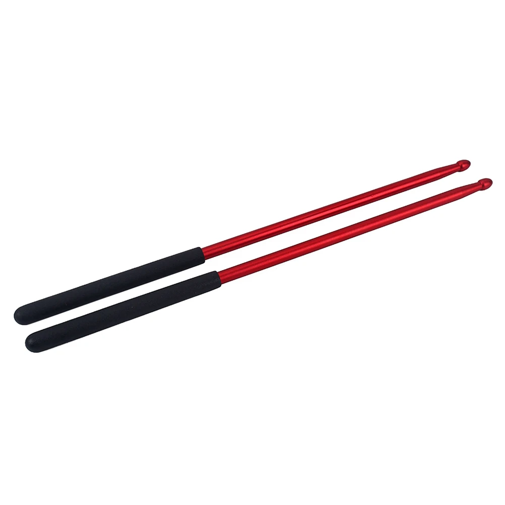 

1Pair Aluminium Alloy Drum Sticks Durable Anti-Rust Metal Drumstick Drum Pad Practice Tool Dark Red W122 Drumstick for Drummer