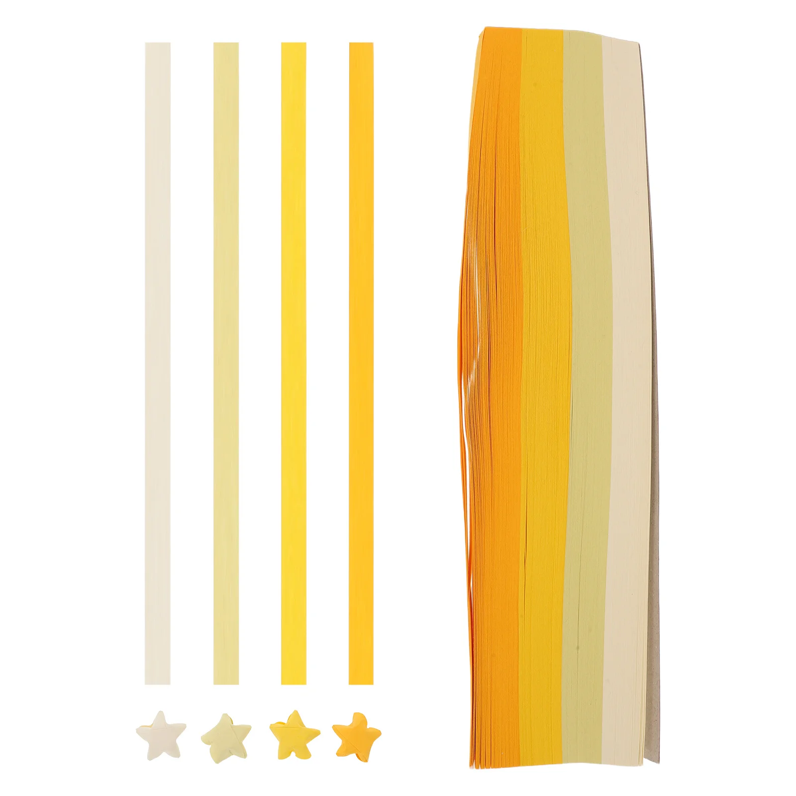 5400 قطعة من شرائط النجوم الورقية من اوريغامي سلسلة صفراء صفائح ملونة مزدوجة الجوانب للحرف الورقية الإبداعية براعة يدوية