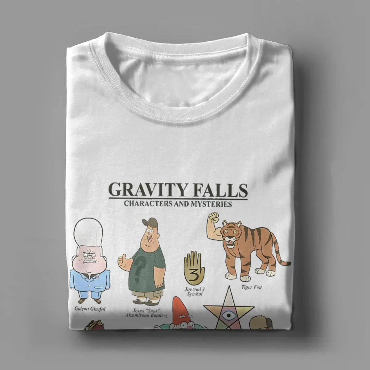 Gravity Falls personaggio e mistero libro di testo maglietta da uomo magliette Vintage T-Shirt a maniche corte in cotone abbigliamento di grandi