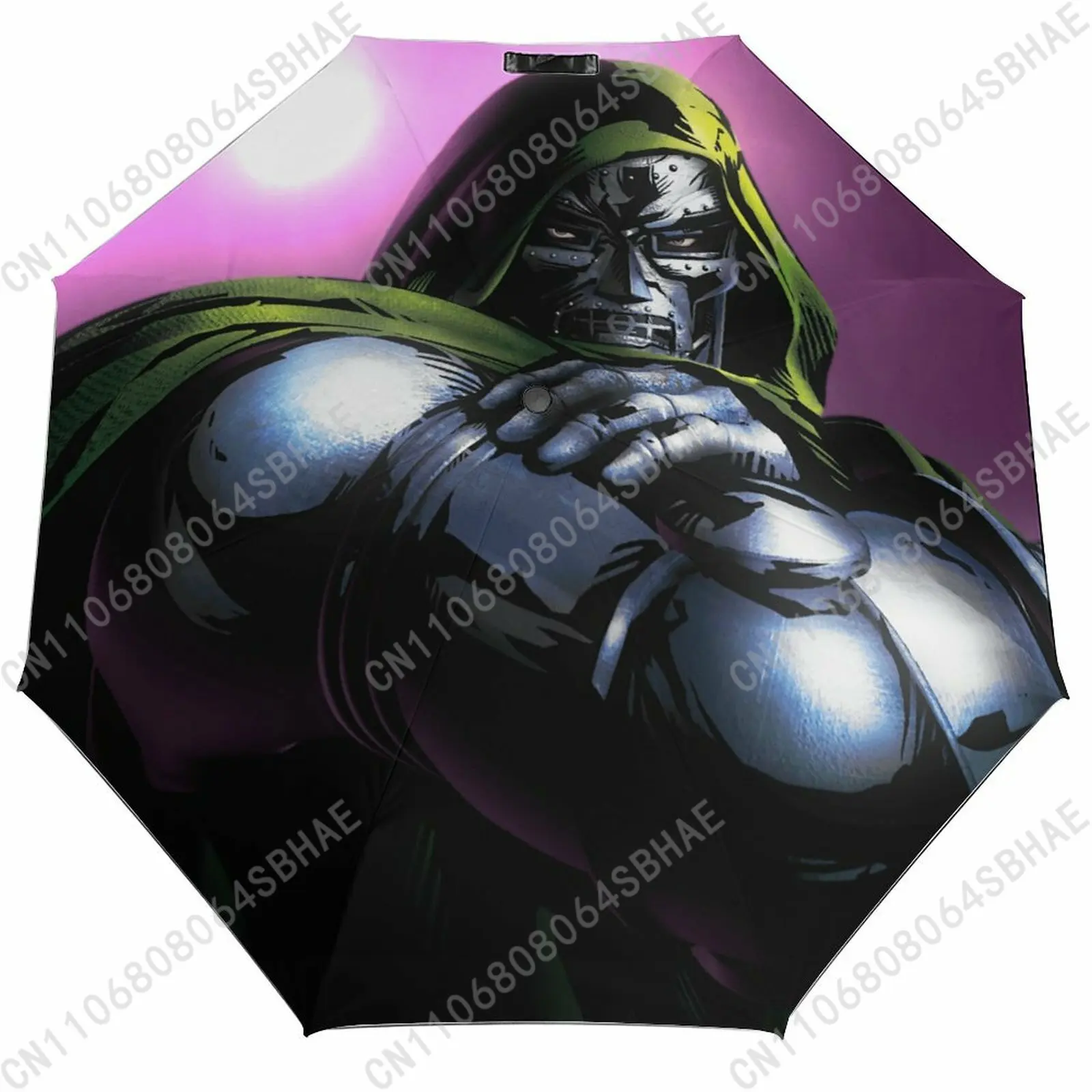 

Автоматический складной зонт Marvel Doctor Doom с черным покрытием, управление одной кнопкой, в комплекте с чехлом, для косплея