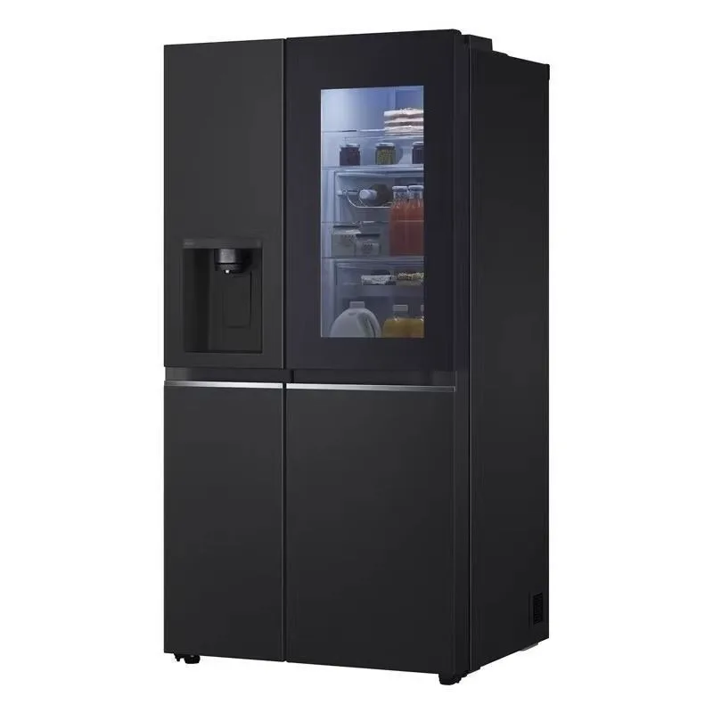 Panoramic perspective window opposite door 635 liters large-capacity smart ice refrigerator, twilight black