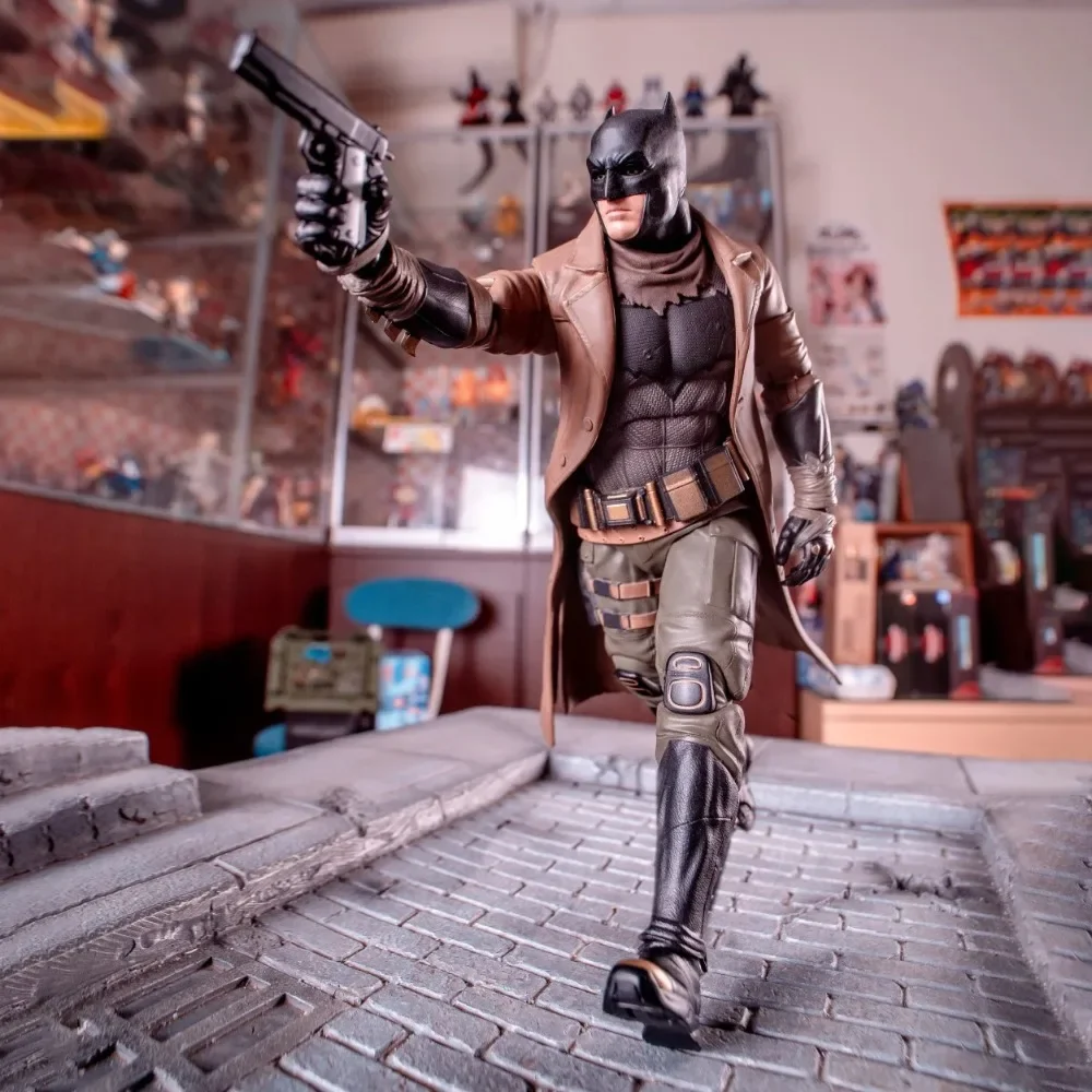 Original fondjoy batman o cavaleiro das trevas 1/9 pesadelo deserto batman bruce wayne figura de ação pvc modelo conjunta brinquedo móvel presente