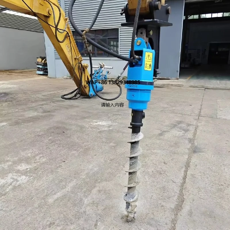 YA18000 Great Quality Wear-resistant  Spiral Type Utility Work Digga Drill Earth Drill Soil Drill for Excavator Attachments