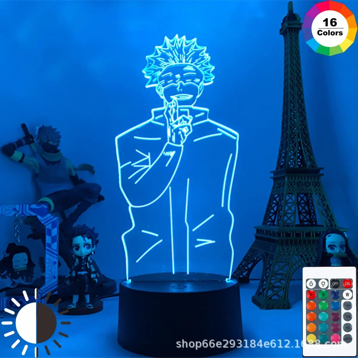 16 Colors Jujutsu Kaisen Figure Satoru Gojo Night Lights Inumaki Toge 3D Lamps Anime Figure Model Gifts Boy Bedroom Decoration