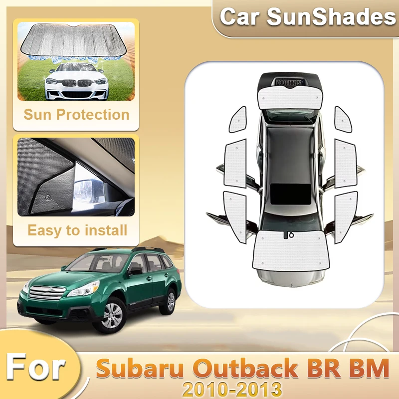 Sun Sunscreen Window For Subaru Outback BR BM 2010 2011 2012 2013 Accessories Reflector Shade Sun Visor Silver Sunscreen Window