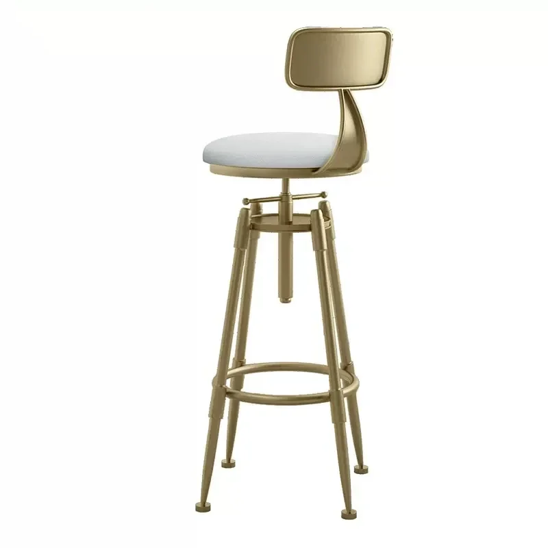 Household Modern Simple Bar Chair Bar Chair Lift Swivel Backrest Chair High Stool Bar Table Milk Tea Round Stool