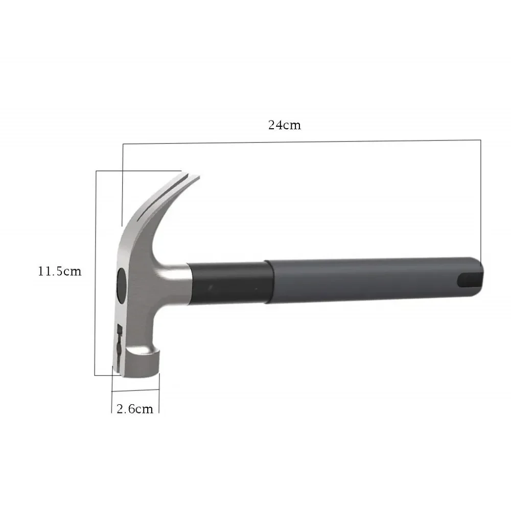 JIMIHOME Claw Hammer High-Carbon Steel Handle Claw Hammer Multifunctional Household Safety Pulling Nail Emergency Escape Tools