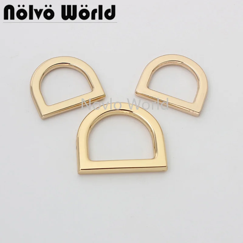 10-50pcs 4.0mm 5.0mm line 20mm 25mm zinc alloy closed d ring for purses and handbags connector parts purse hardware