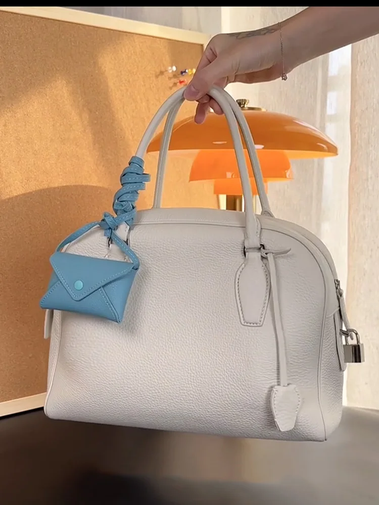 

Large Capaci Genuine Leather Tote Bag Women's 2025 New Sle Commuter Handheld oulder Bag Soft Cowhide Leather