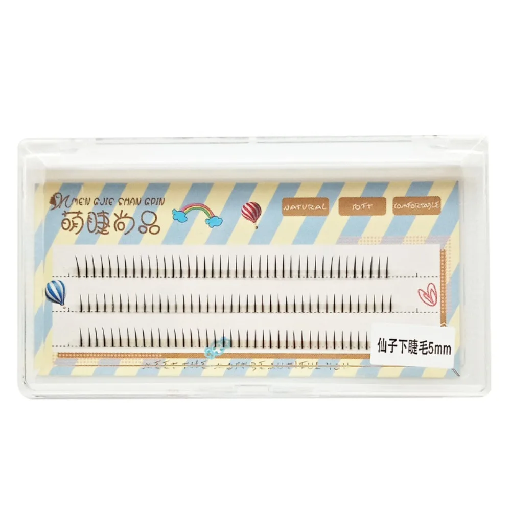 Moda 5mm segmentado cílios inferiores diy transferência de maquiagem extensão de cílios falsos de longa duração curto cílios inferiores feminino