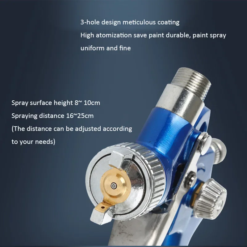 Spary Gun 0.8mm/1.0mm Mini HVLP High Atomization Pneumatic Spray Gun Paint Airbrush Gravity Feed for Wall Car Painting