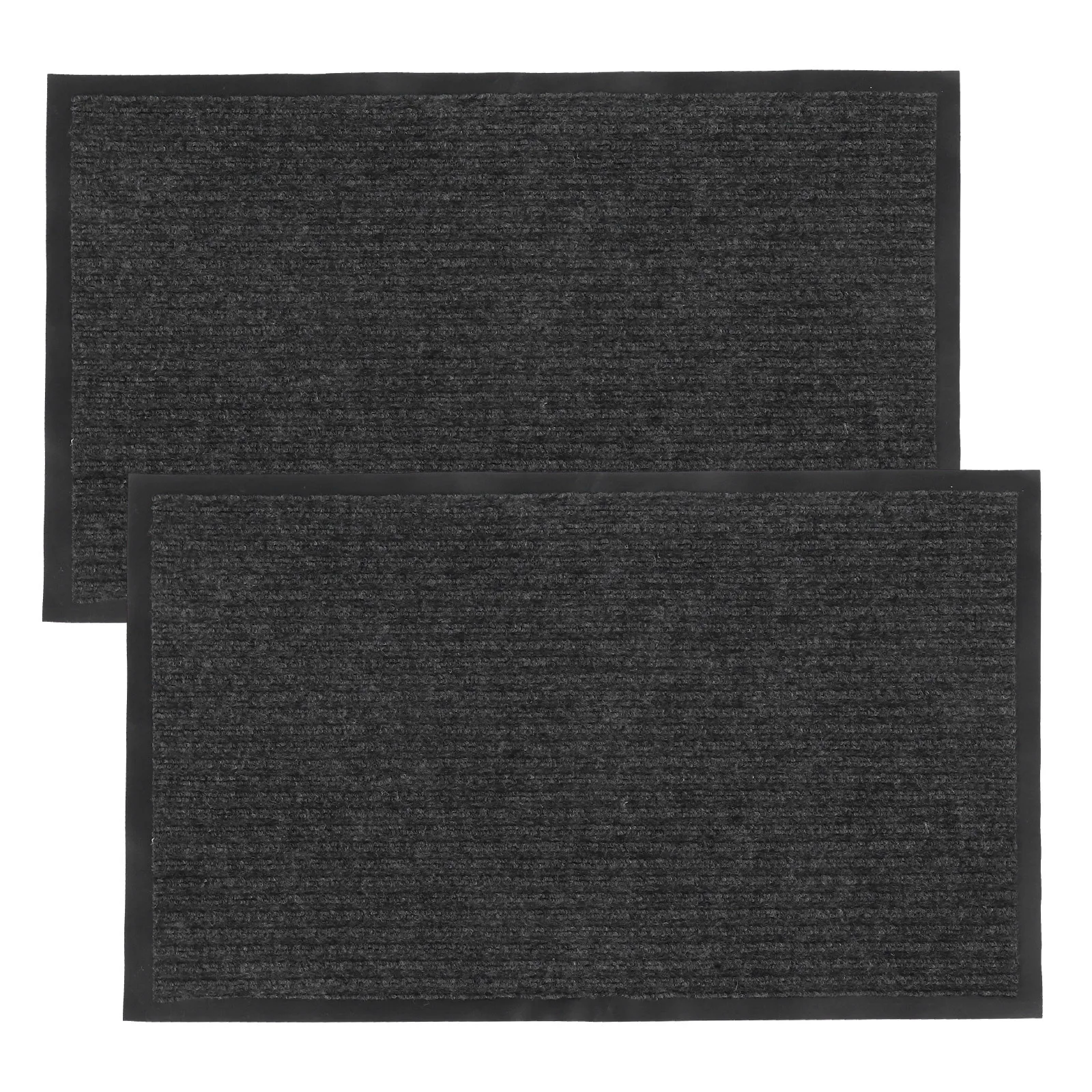 

2pcs Striped Indoor Door Mat For Entryway Non Slip Water Absorbing Heavy Duty Floor Rug Machine Washable Decorative Home Doormat