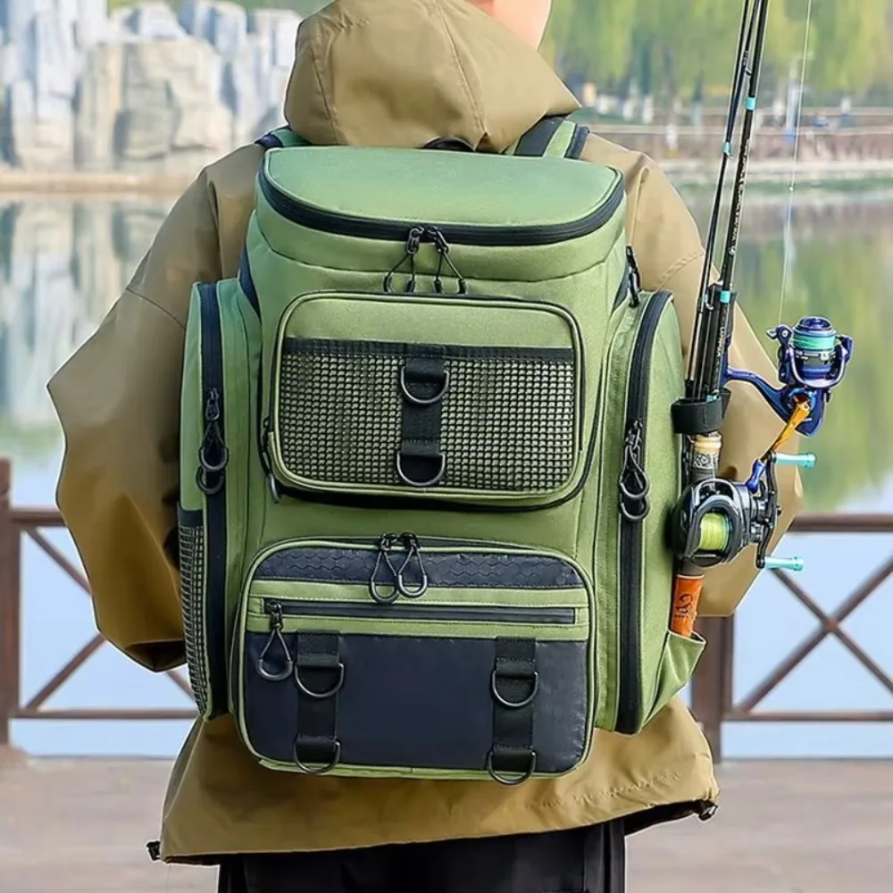 

Sling Fishing Backpack Bag Waterproof Large Capacity Fishing Tackle Storage Bag Nylon 50L Outdoor Shoulder Bag Camping