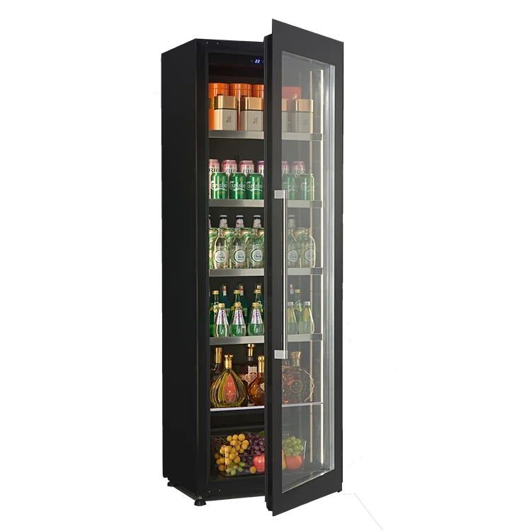 Electric Wine Beverage Cooler Cabinets Touch-Panel Control Air-Cooled Cycle Design Glass Freestanding Wine Cellar