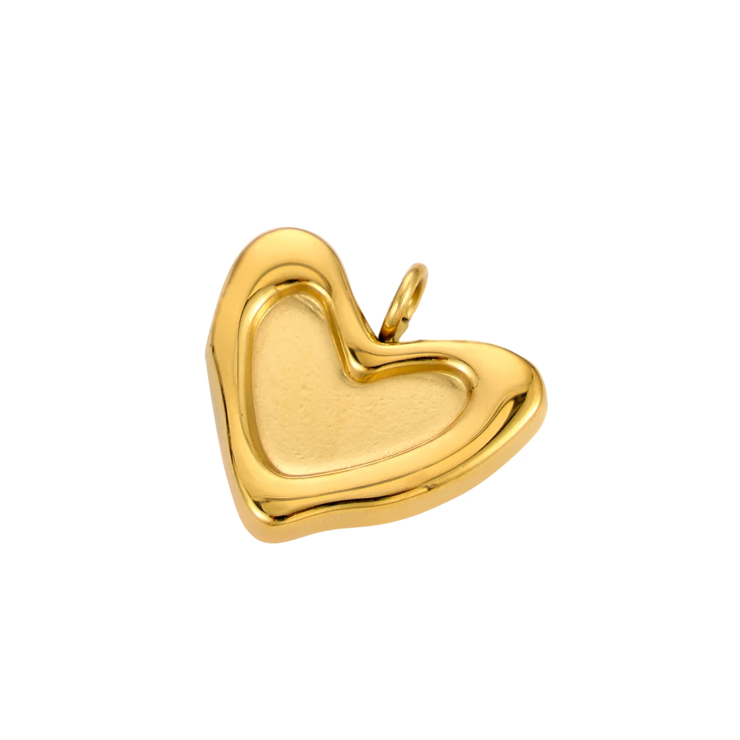 CARLIDANA Colorful 18K Gold Plated Stainless Steel Gold Plated Crystal Heart Love Charms For Jewelry Making Jewelry Pendants