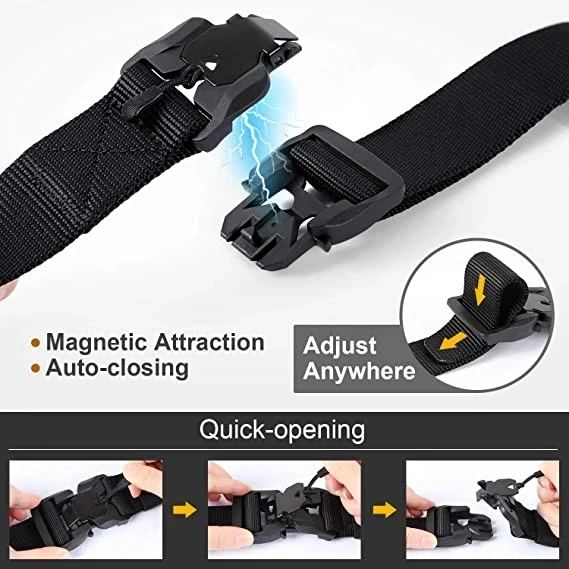 Tactical Belt Magnetic Buckle Quick Release Elastic Belt Casual Nylon Tooling Training Belt Men Trousers Belt