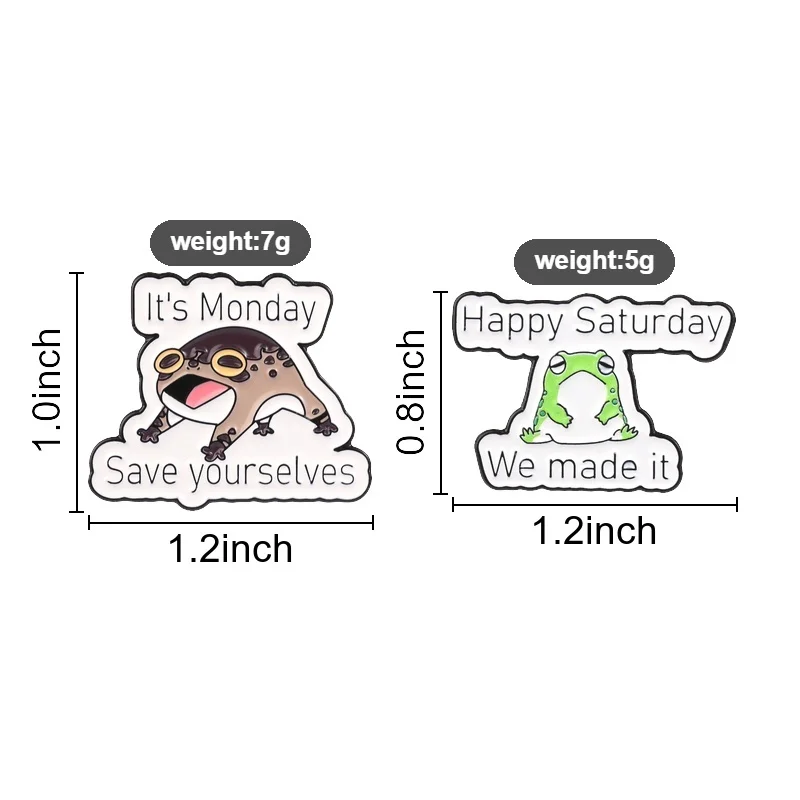 Saturday Chill Frog Relaxing Enamel Pin, Happy Frog Brooch For Weekend Lovers And Casual Style