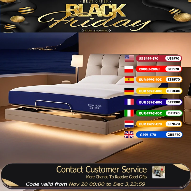 

Adults Electric Luxury Double Bed Modern Lift Up Multifunctional Smart Bed Mattress Loft Letto Matrimoniale Bedroom Furniture