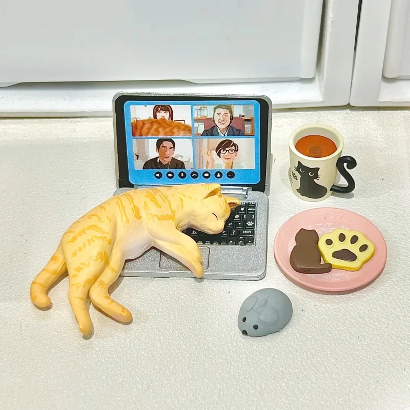 Re-ment Capsule Toys Mi vida diaria con gatos Caja ciega Rement Ambiente vivo Emulación Modelo en miniatura