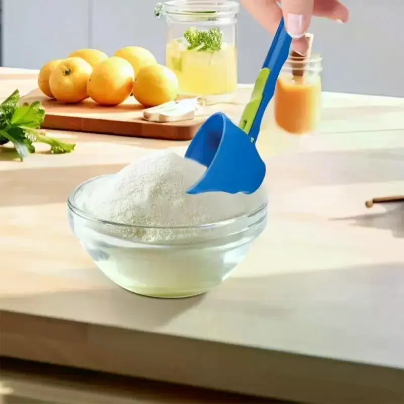Material Mess-Free Protein Powder Scoop - Sliding Funnel For Milk & Supplements Kitchen Gadget For All Occasions Measuring Spoon - view 3