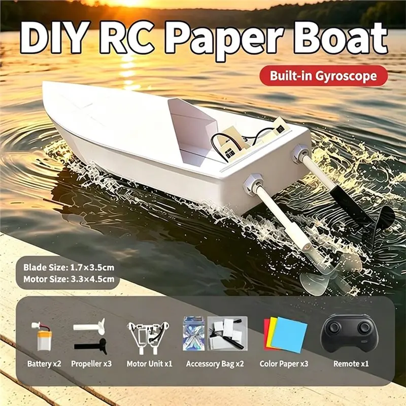 Boat Toy Remote Control Paper Boat Kit For Beginners
