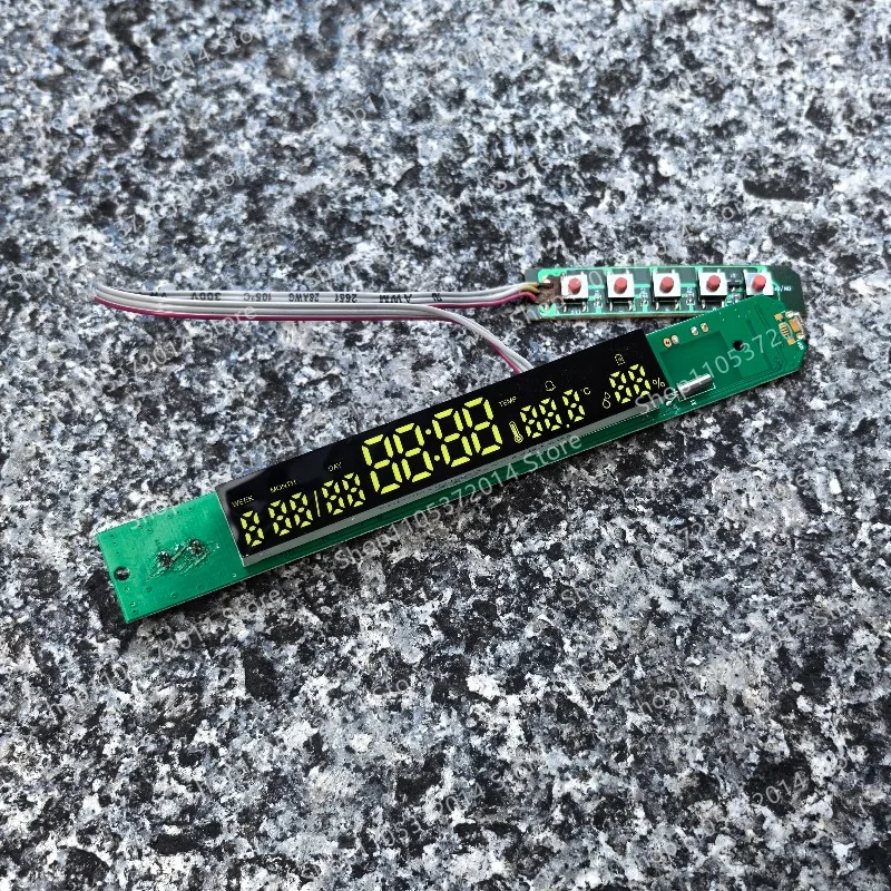 Humidity, electronic screen, clock display