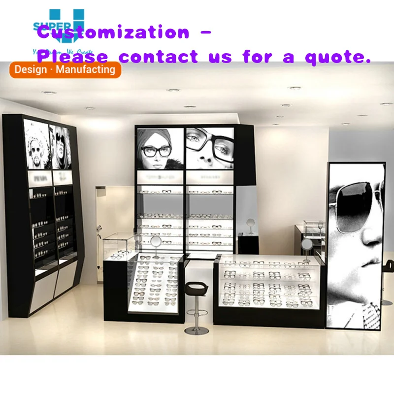 custom.Optical Lens Storage Cabinet Sunglasses Display Cabinet Luxury Eyewear Display Cabinets Optical Store Layout With Lig