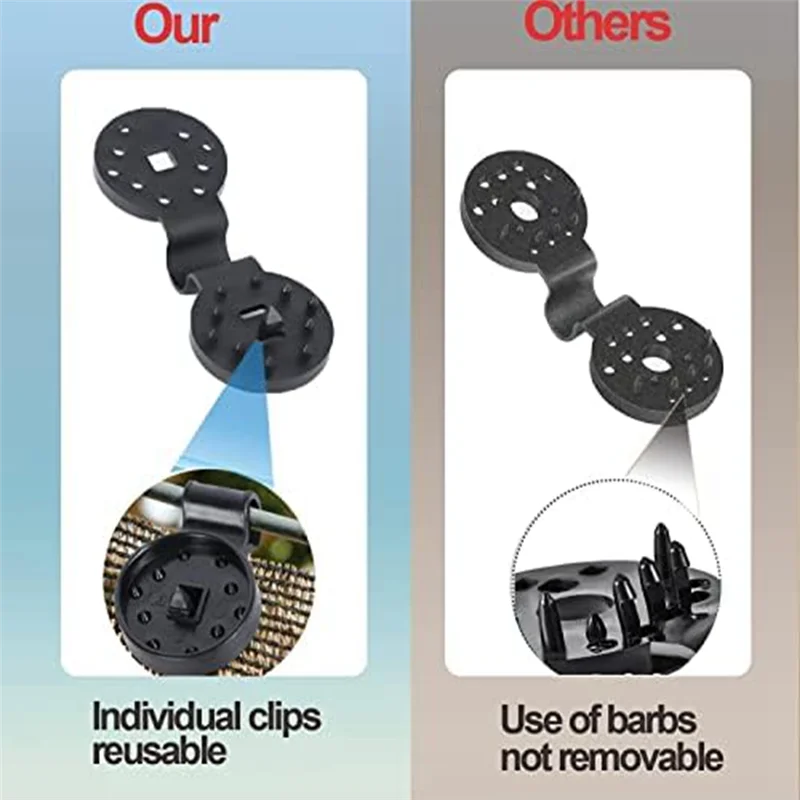 ABGR-100 قطعة قماش للتظليل الثقيلة قفل قبضة قماش للتظليل مقاطع بلاستيكية الدفيئة قماش للتظليل إصلاح المشبك