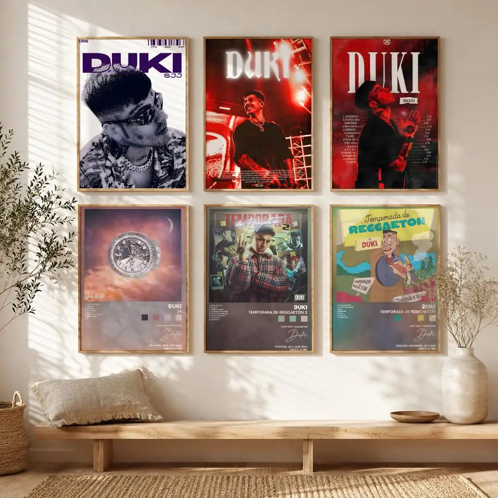 Singer Rapper D-duki Painting Calligraphy Modern Canvas Wall Art High-Quality Print Poster For Hallway Living Room Home Decor