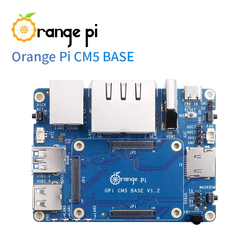 TopElec Orange Pi CM5 Base Board 2.5G Gigabit LAN Single Board Computer Suitable For OrangePi Compute Module 5 Core Board