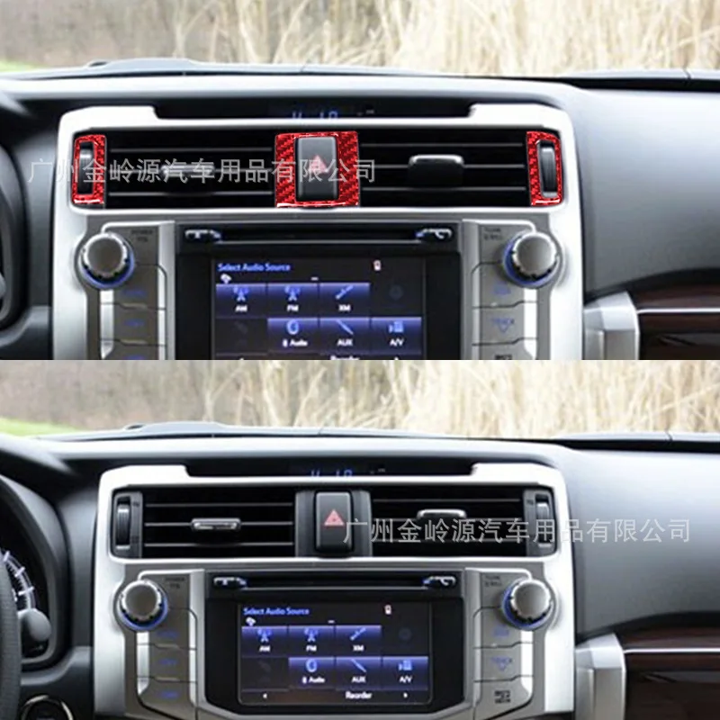 

For 10-20 Toyota Speedmaster 4 Runner Carbon Fiber Central Air Outlet Decoration Patch Interior Modification Accessories